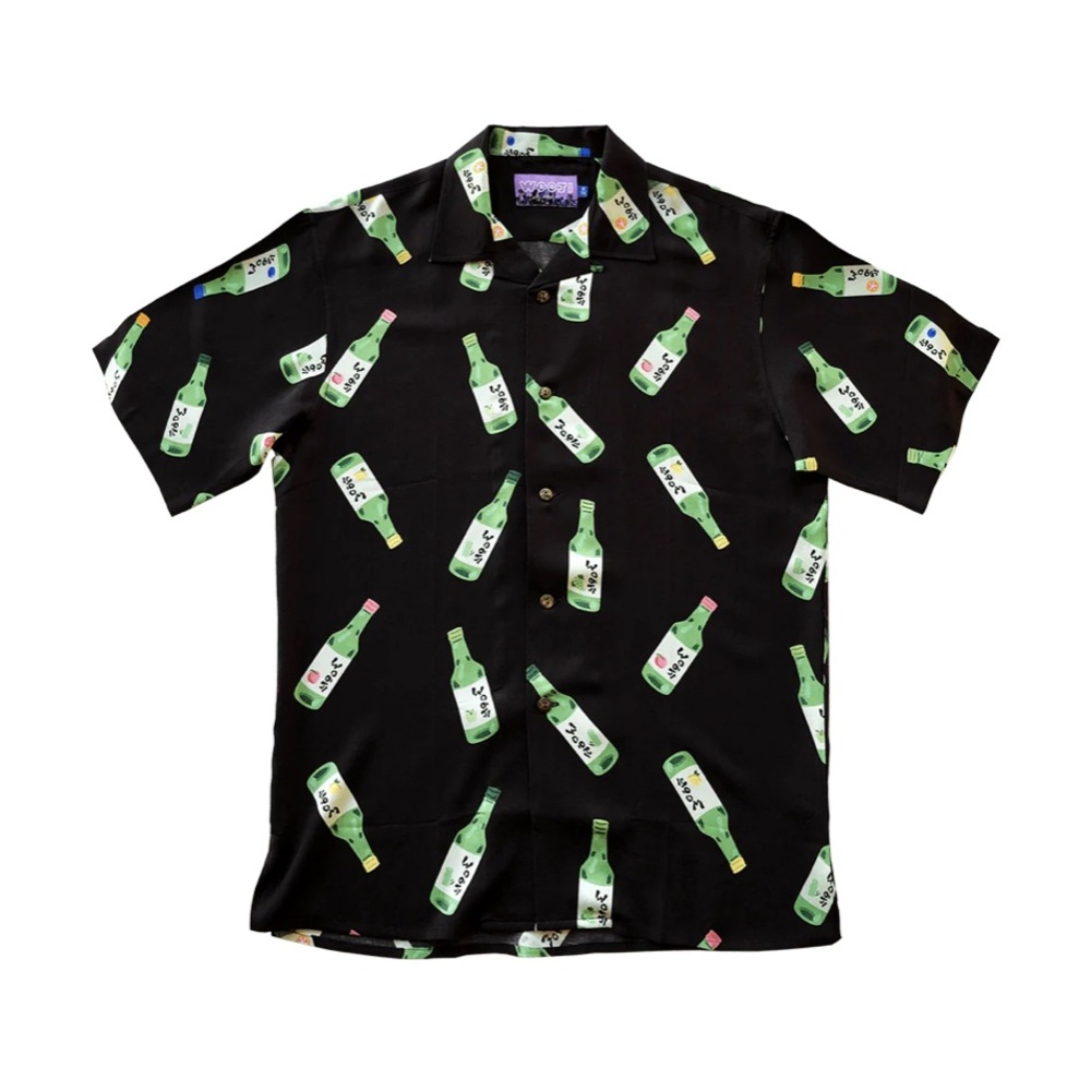 Wooji Soju Sunday Aloha Shirt Size Large
